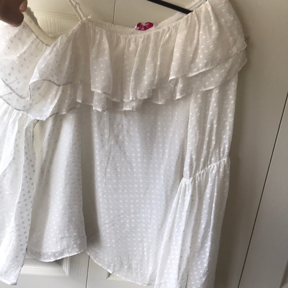 NWT! Parker Lima Swiss dot one shoulder top - Picture 3 of 6